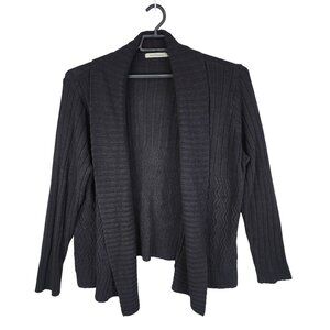 Womens Black Jason Maxwell Open Front Cardigan Sweater 100% Acrylic Size 3X